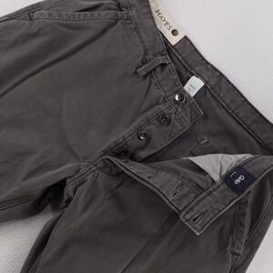 Gap Hayes Mens 35x32 Charcoal Gray Canvas Chino Pants Straight Leg Button Fly